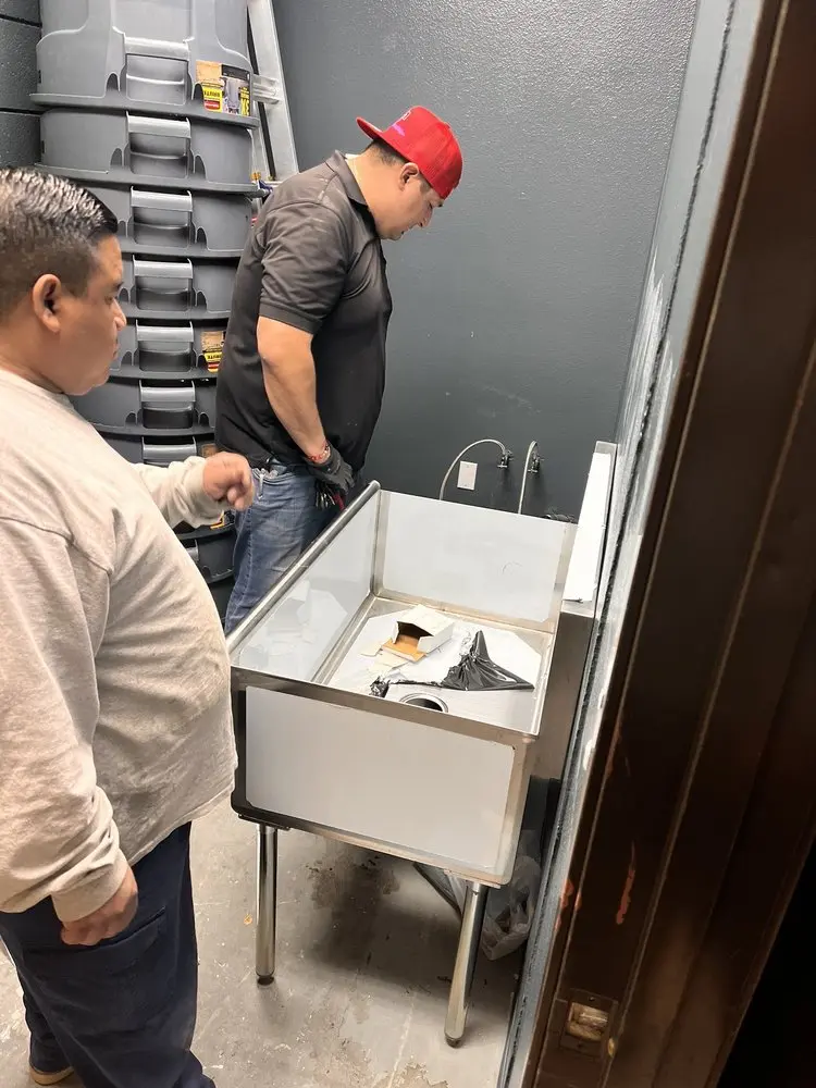 Commercial plumbing and sink installation in Mottville